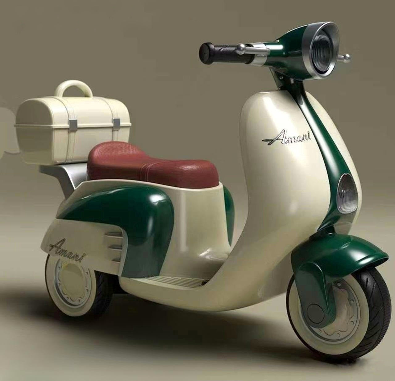 Vespa Ride on Scooter with Music and Light