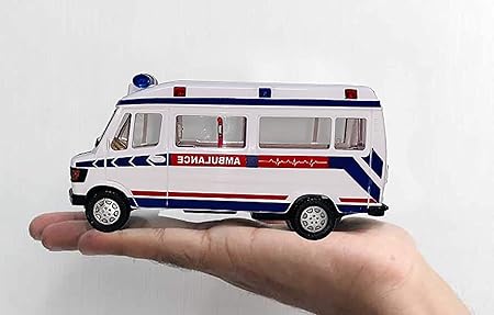 Ambulance Door Openable Traveller Pull Back  Bus Toy For Kids