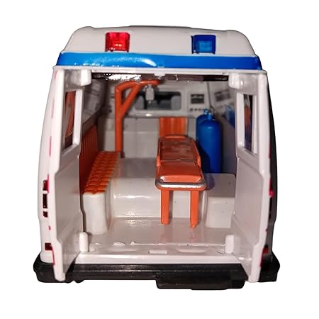 Ambulance Door Openable Traveller Pull Back  Bus Toy For Kids