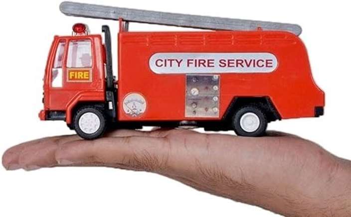 Fire Brigade Maintenance Free Pullback Spring Action Toy