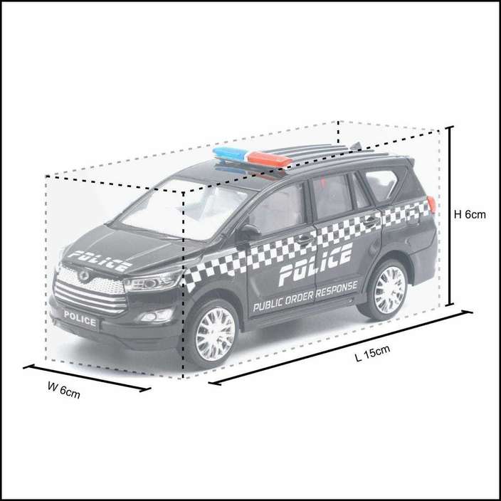 Police Order Response Innova Crysta Pull Back Car Toy for Kids