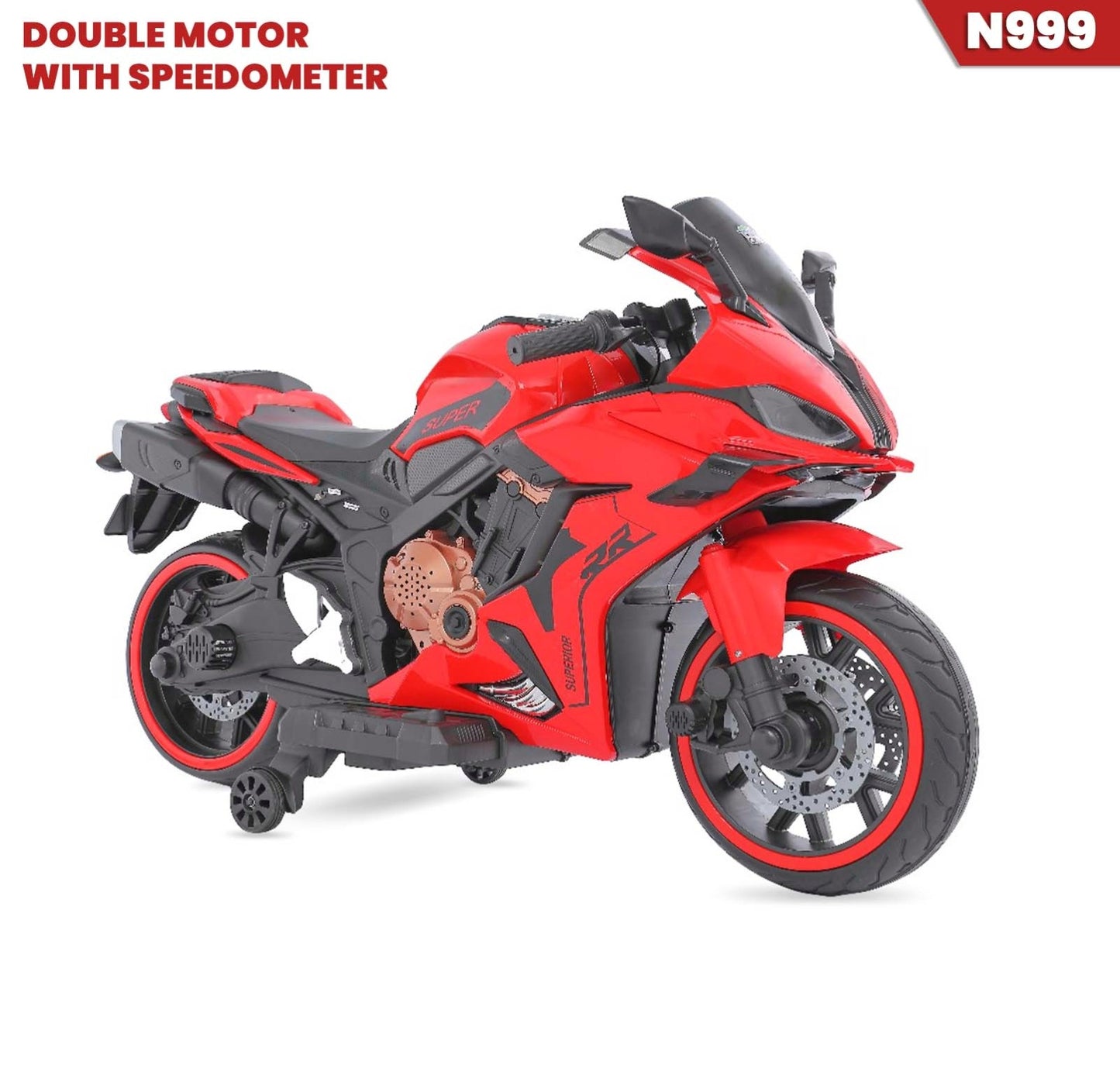 RR Ride on Bike - Double motor with speedometer (N999)