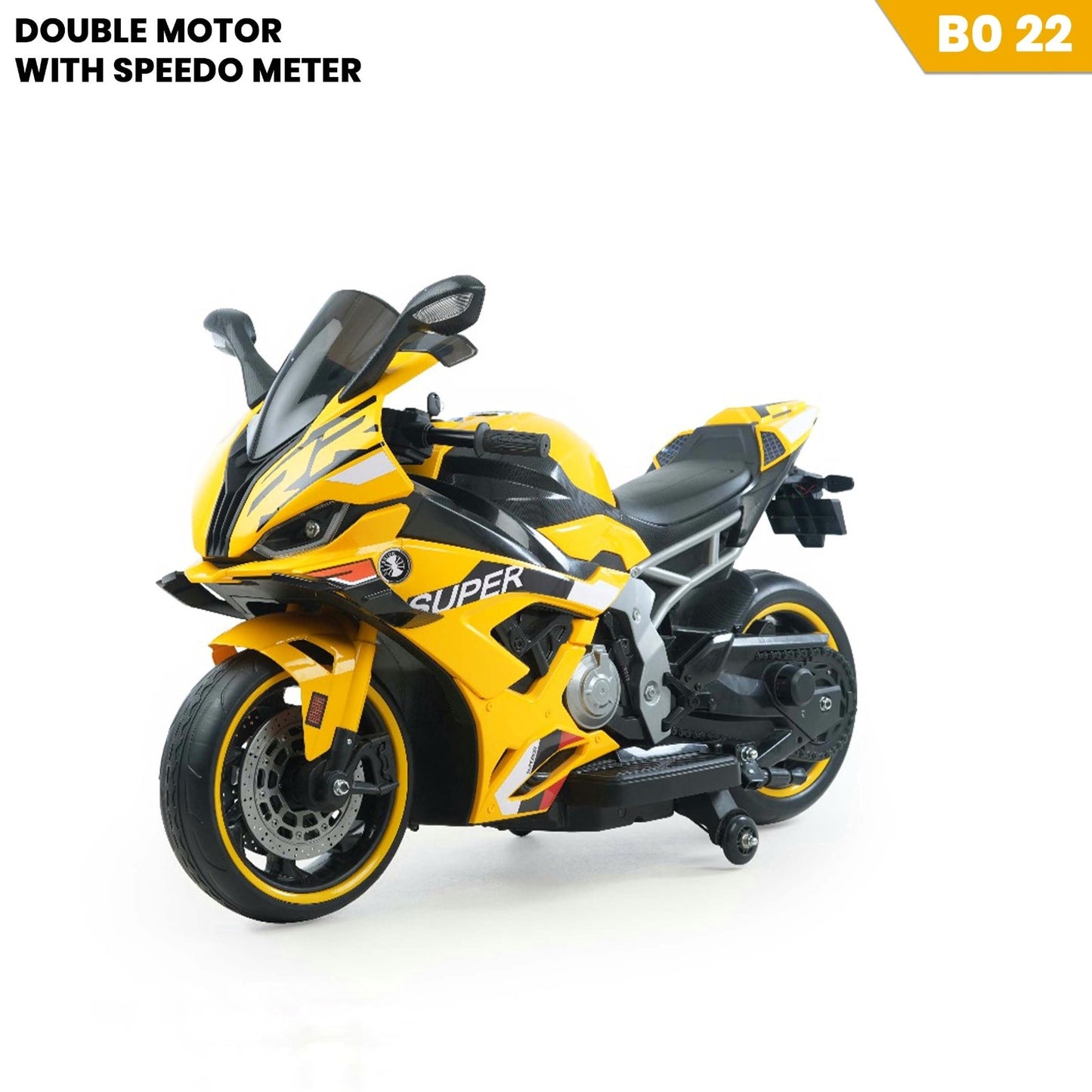 12V Kids Battery Operated Ride On BMW S 1000 RR Bike with Wheels Led Lights and Side Stand