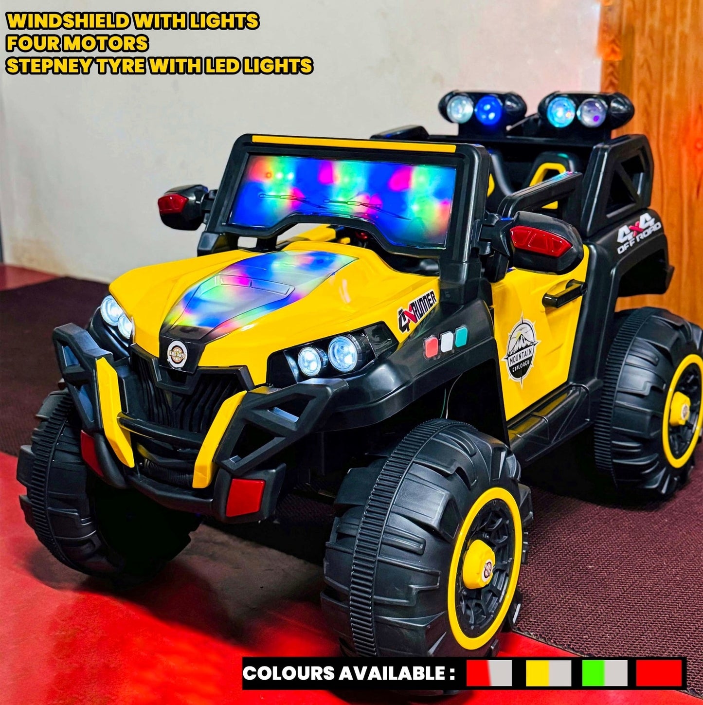 Ride on Jeep 4*4  (4 Motor, Windshield lights)