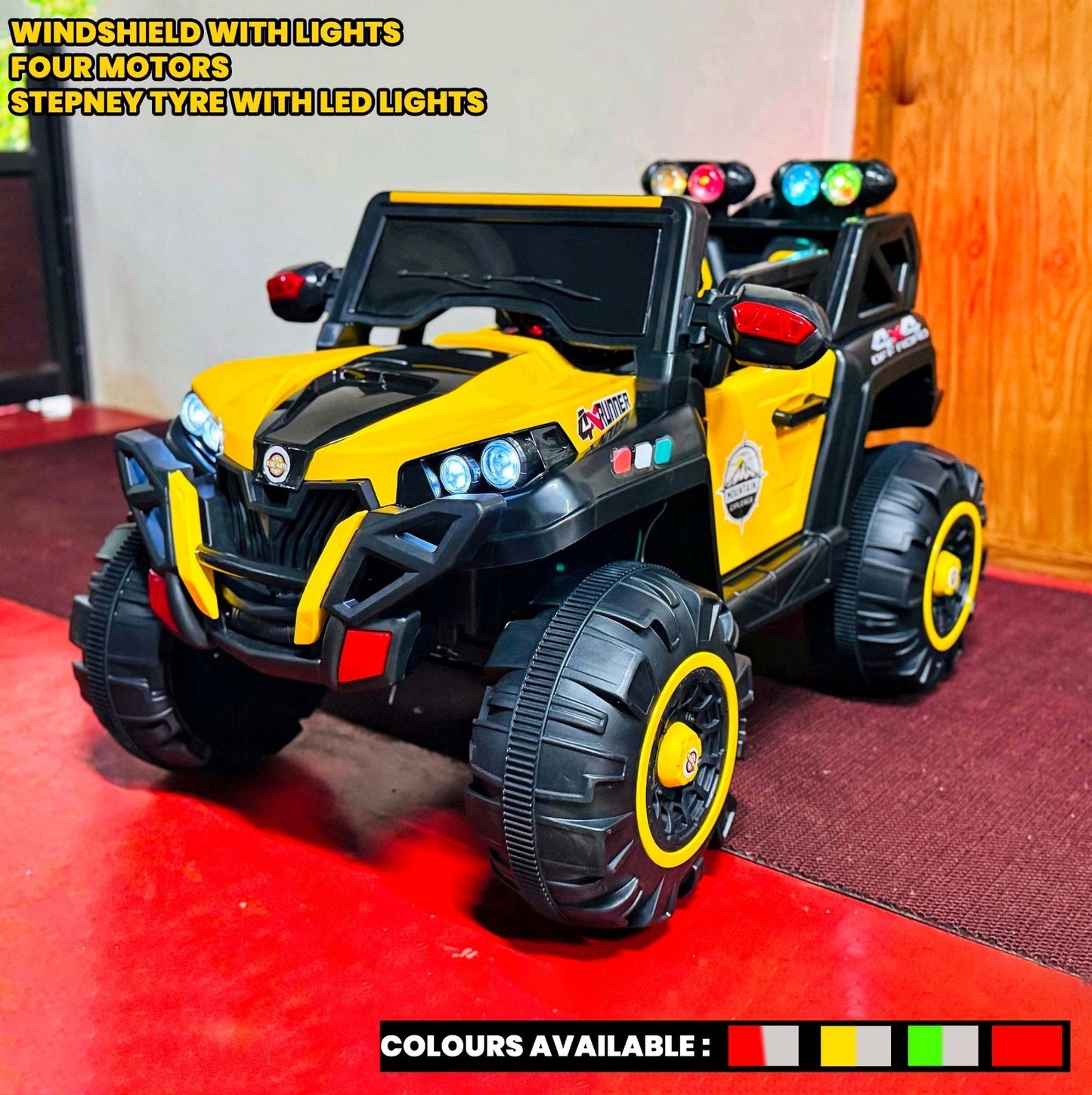 Ride on Jeep 4*4  (4 Motor, Windshield lights)