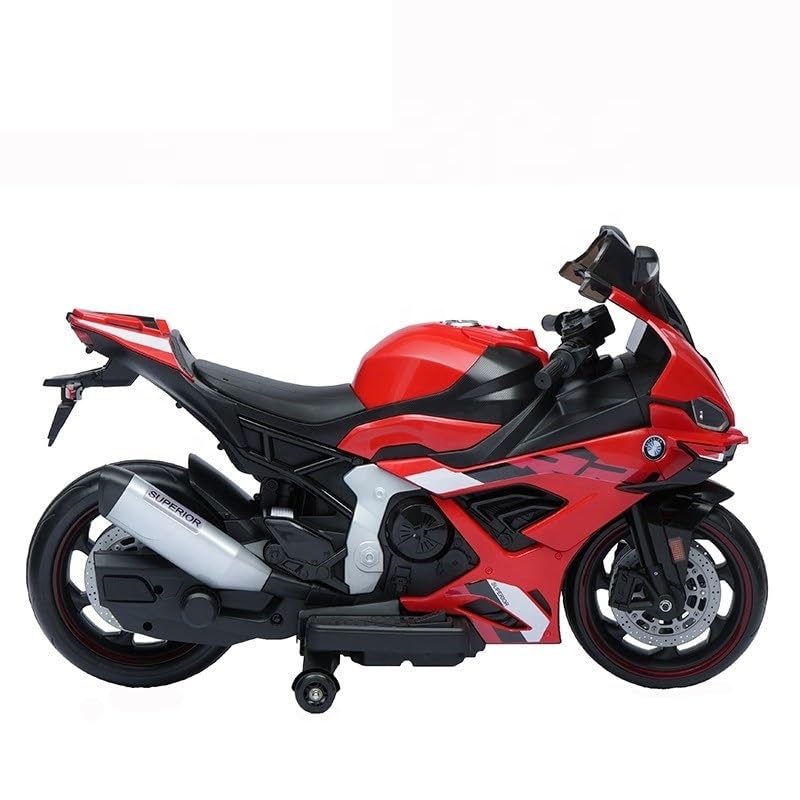12V Kids Battery Operated Ride On BMW S 1000 RR Bike with Wheels Led Lights and Side Stand