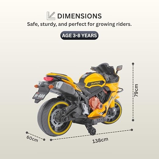 RR Ride on Bike - Double motor with speedometer (N999)