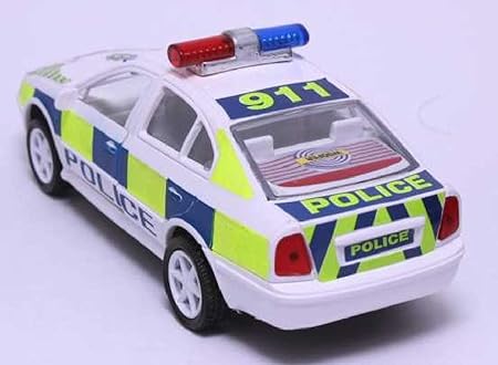 UK Police Toy car for Kids. Public Order Response Car Police, Pull Back Action Toys, with Soft Edges.