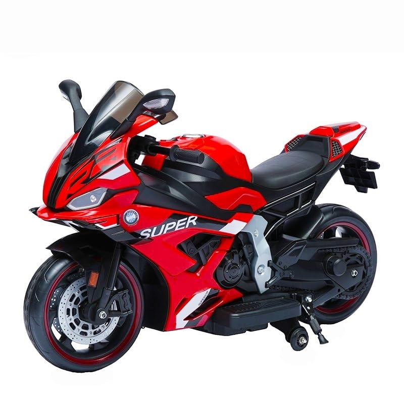 12V Kids Battery Operated Ride On BMW S 1000 RR Bike with Wheels Led Lights and Side Stand