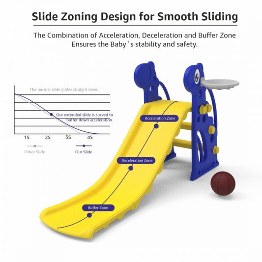 Slide 2 in 1 with Basketball Ring | Giraffe Slide