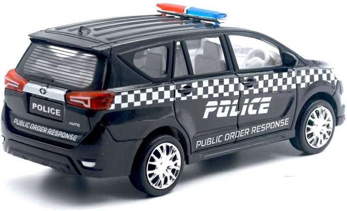 Police Order Response Innova Crysta Pull Back Car Toy for Kids